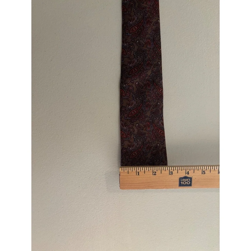 Michael Reed Designer tie Collection Paisley Brown‎ 100% Tricel Silk Necktie